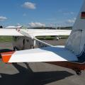 Flugplatz Bad Neustadt - Grasberg am 20.5.2024, Brditschka Motorsegler Heckansicht mit Propeller