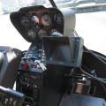 Nochmal anderer Blickwinkel in das Cockpit des Robinson R 44 Hubschraubers.