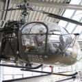 Alouette II, Baujahr 1961, Rotor 10,2 m, Startmasse 1590 kg, Höchstgeschwindigkeit 170 km/h, Reichweite 350 km, Wellenleistungs-Turbine Turbomeca Artouste IIC6 mit 530 PS