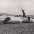 Kopfstand des Espenlaub Riesenflugzeuges auf der Rhön 1926.