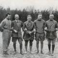 Fünf Segelfliegerkanonen in Rossiten, von links: Espenlaub, Kegel, Nehring, Papenmeyer und Ferdinand Schulz.
