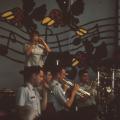 Amerikanische Musikkapelle in der Segelflughalle beim Festkonzert, der musikalische Höhepunkt auch 1997.