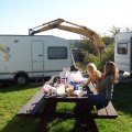 Frühstück auf dem Campingplatz