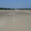 Blick über Vorfeld und Taxiway