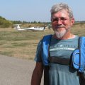 Flugplatz Bad Neustadt - Grasberg am 14.8.2025, Joachim freut sich über 1. Alleinflug mit einem Segelflugzeug