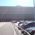 Stadtseite des Flughafengebäudes am Zentralflughafen Tempelhof