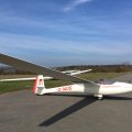 aus gegebenenm Anlass macht Daniel den Abnahmeflug mit der Libelle