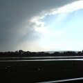 Regenwolke über dem Grasberg Bad Neustadt